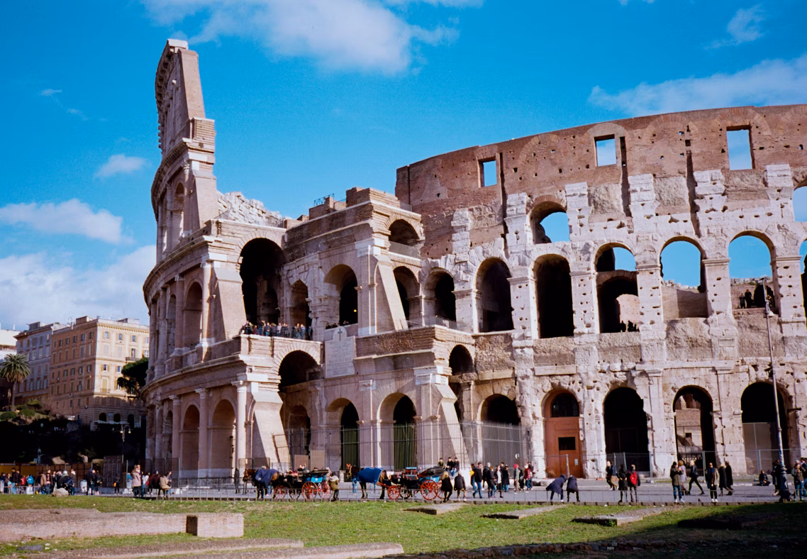  View of the Colosseum in Rome