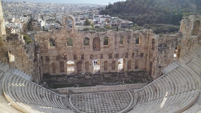 A View of a Greek Theatre, one of the Historical Places in Greece