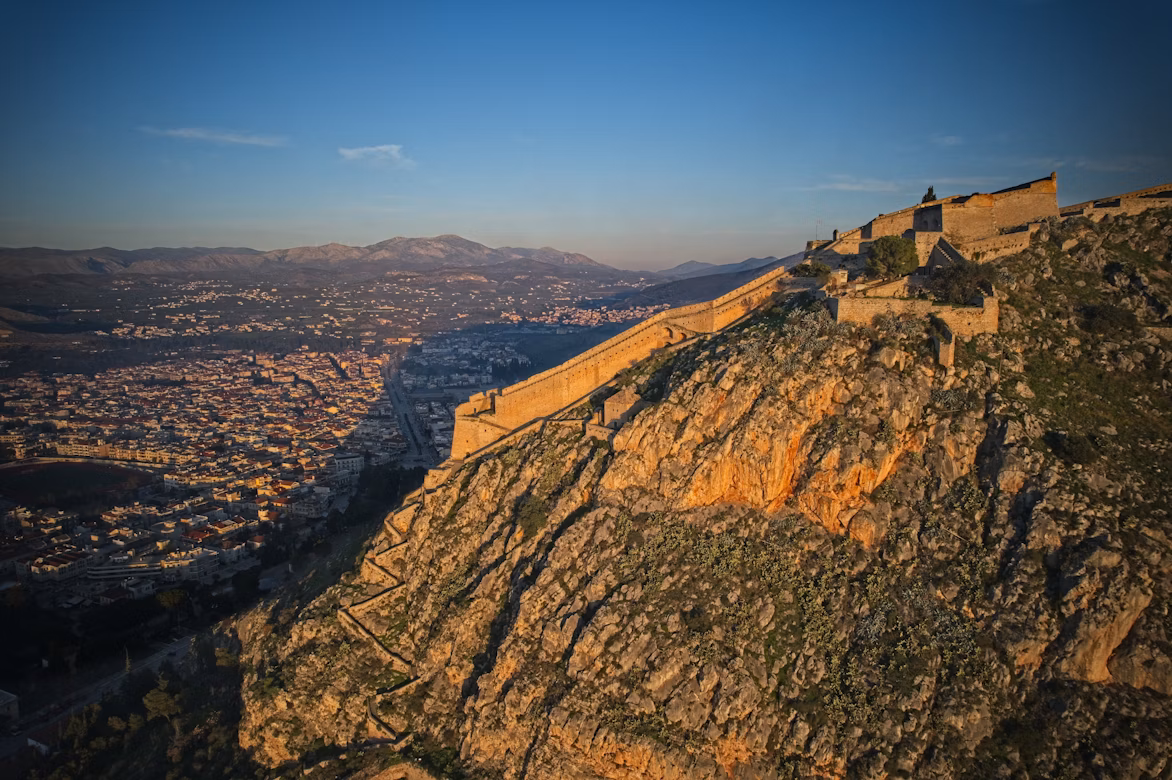Palamidi Fortress overlooking Nafplio and the Argolic Gulf
