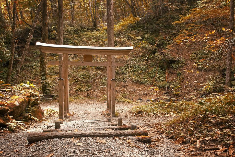 Torri, a traditional Japanese gateway