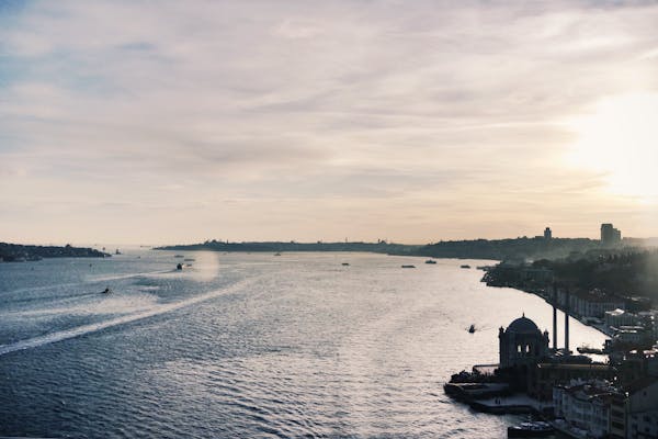 View of the Bosphorus strait in Istanbul