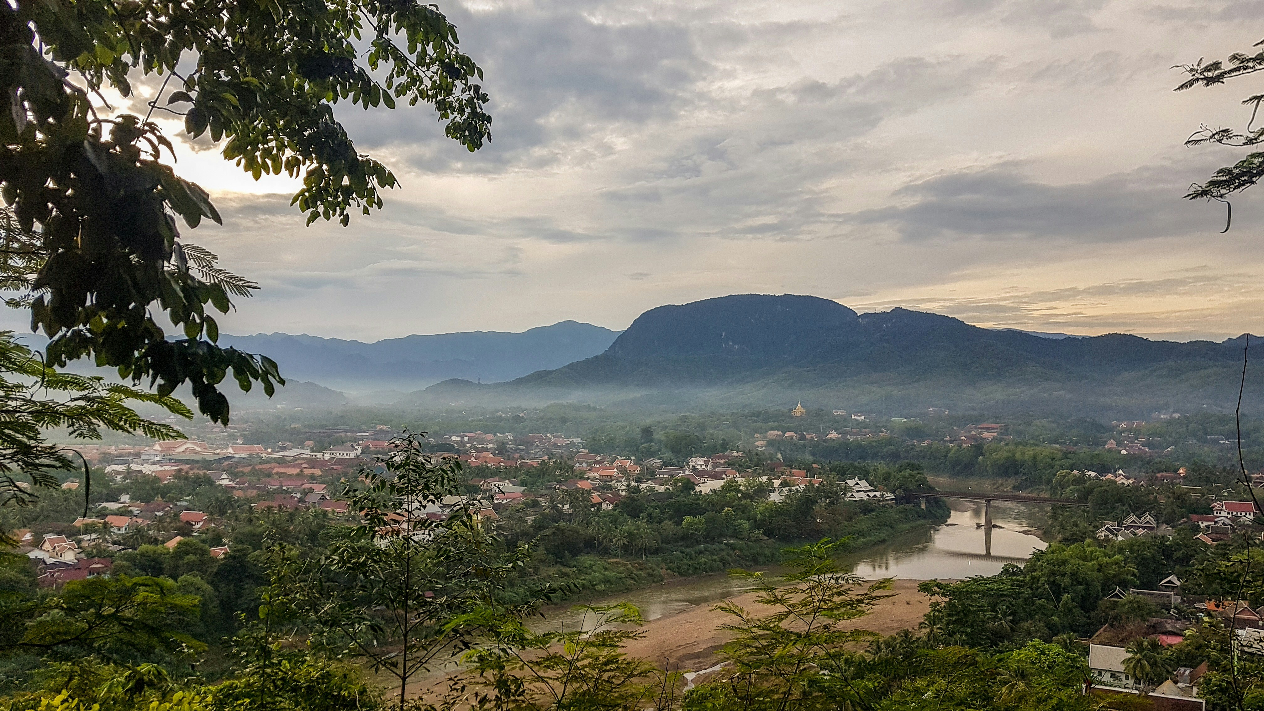 view of Luang Prabang, Laos, from Mount Phousi